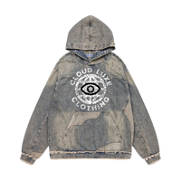 Cloud Luxe Destressed Jean Hoodie